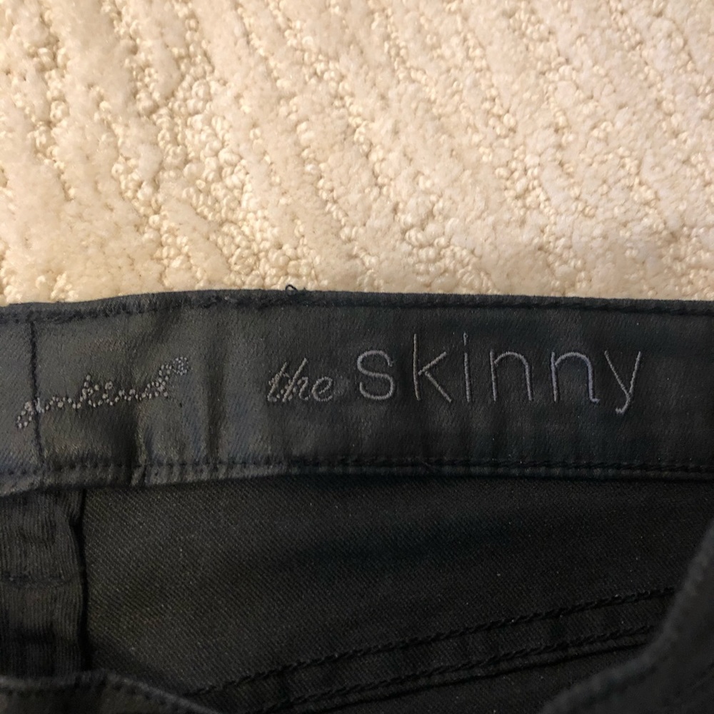 7 For All Man Kind Skinny Black Coated